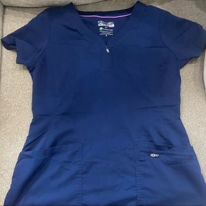purple label yoga scrub top